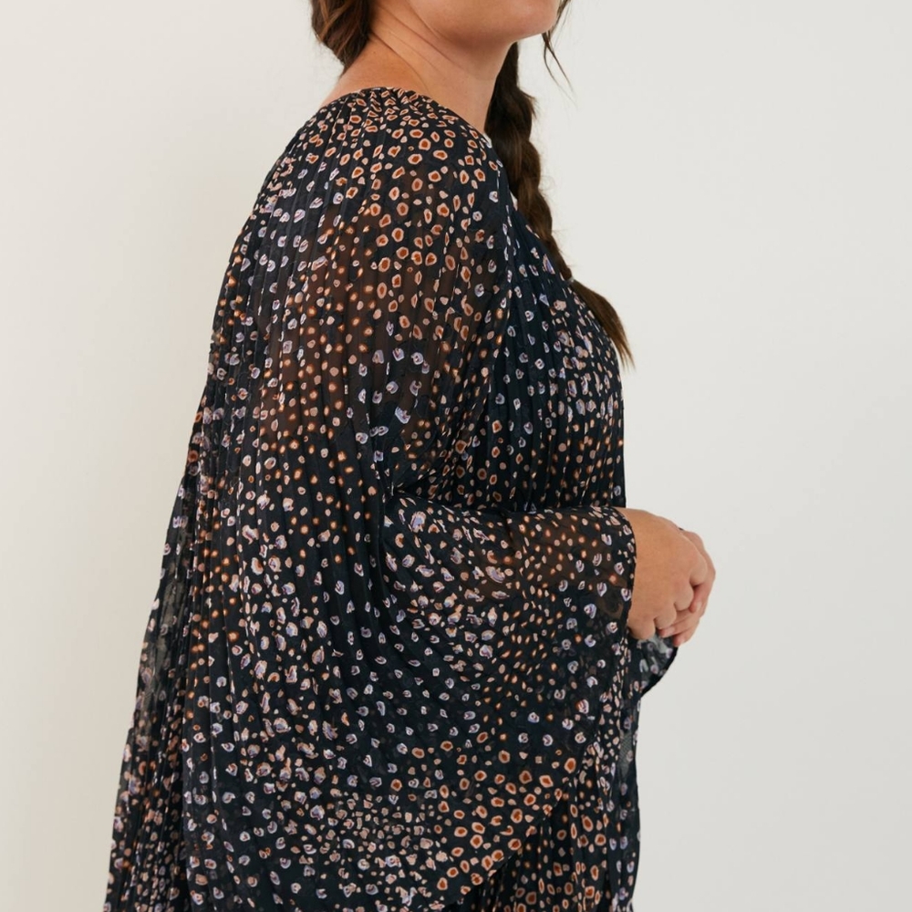 Anthropologie Toulon Pleated Mini Dress - Picture 6 of 7